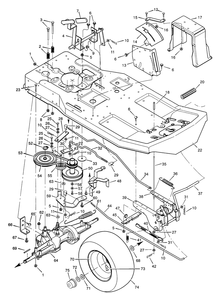 Motion Drive Diagram and Parts List for 30560X51A  Briggs and Stratton Lawn Tractor